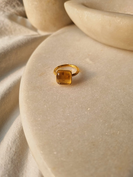 vasa - Citrine Helix Ring