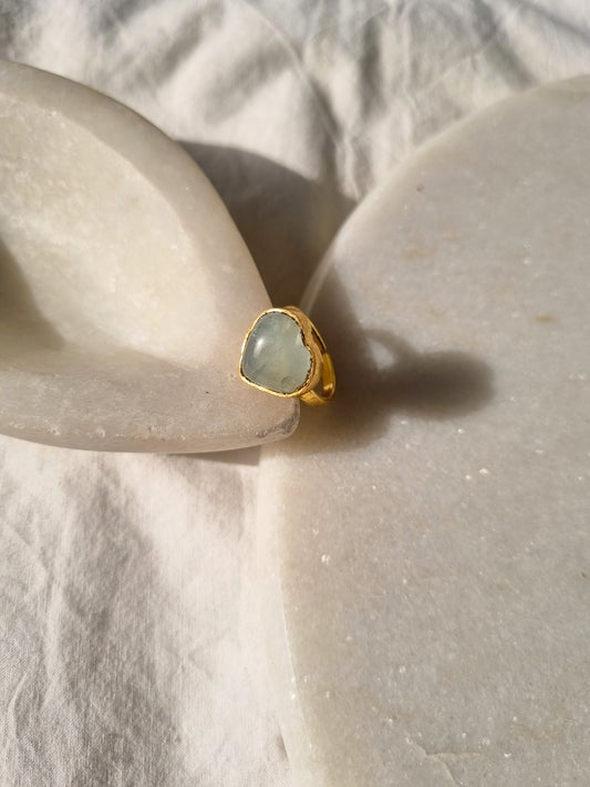 anava - Aquamarine Heart Ring
