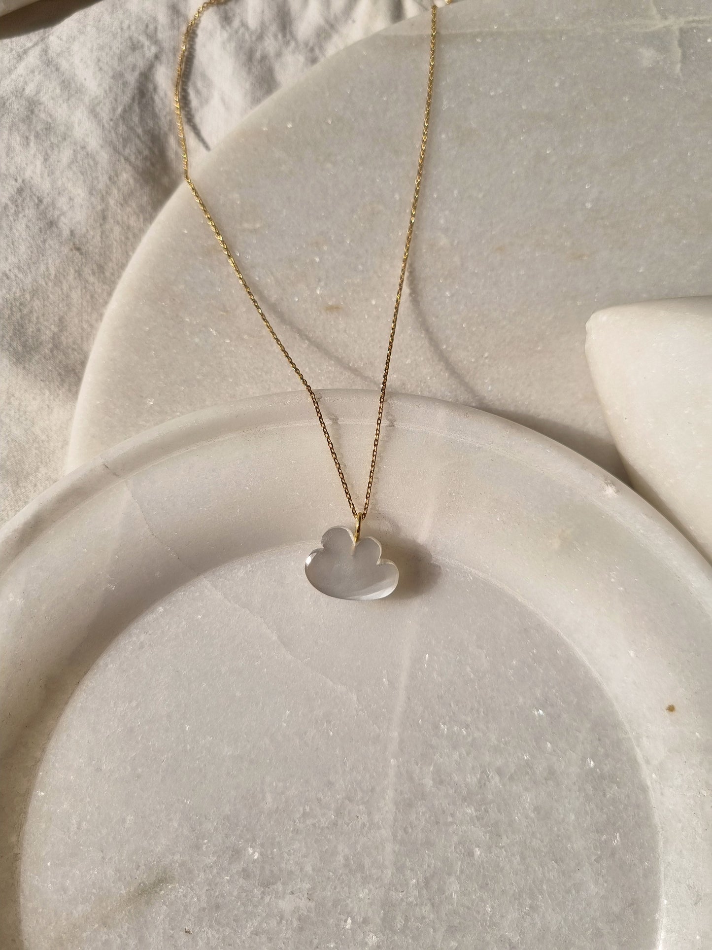 megh - Grey Moonstone Cloud Pendant