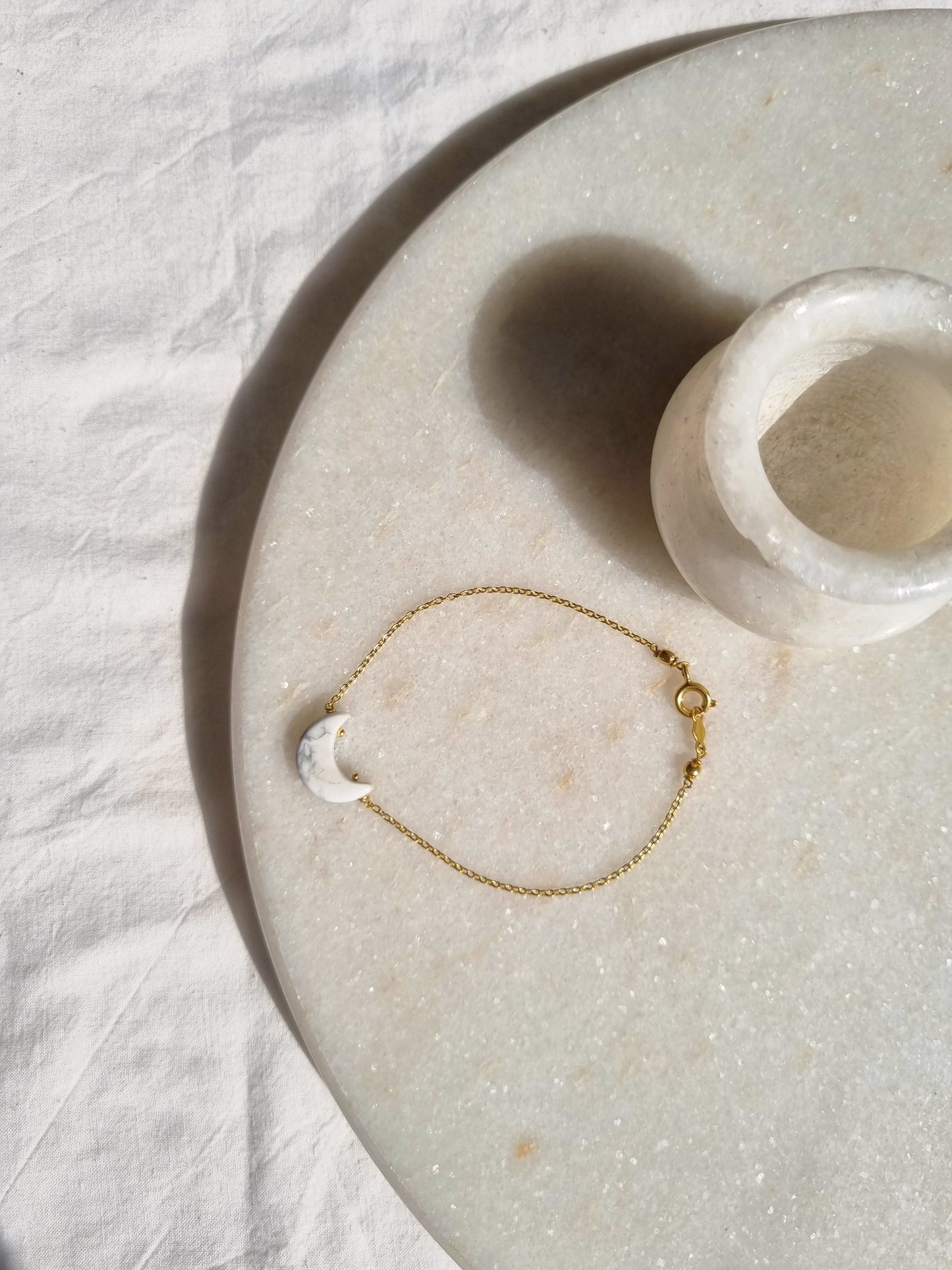 adhvaya - Howlite Luna Bracelet