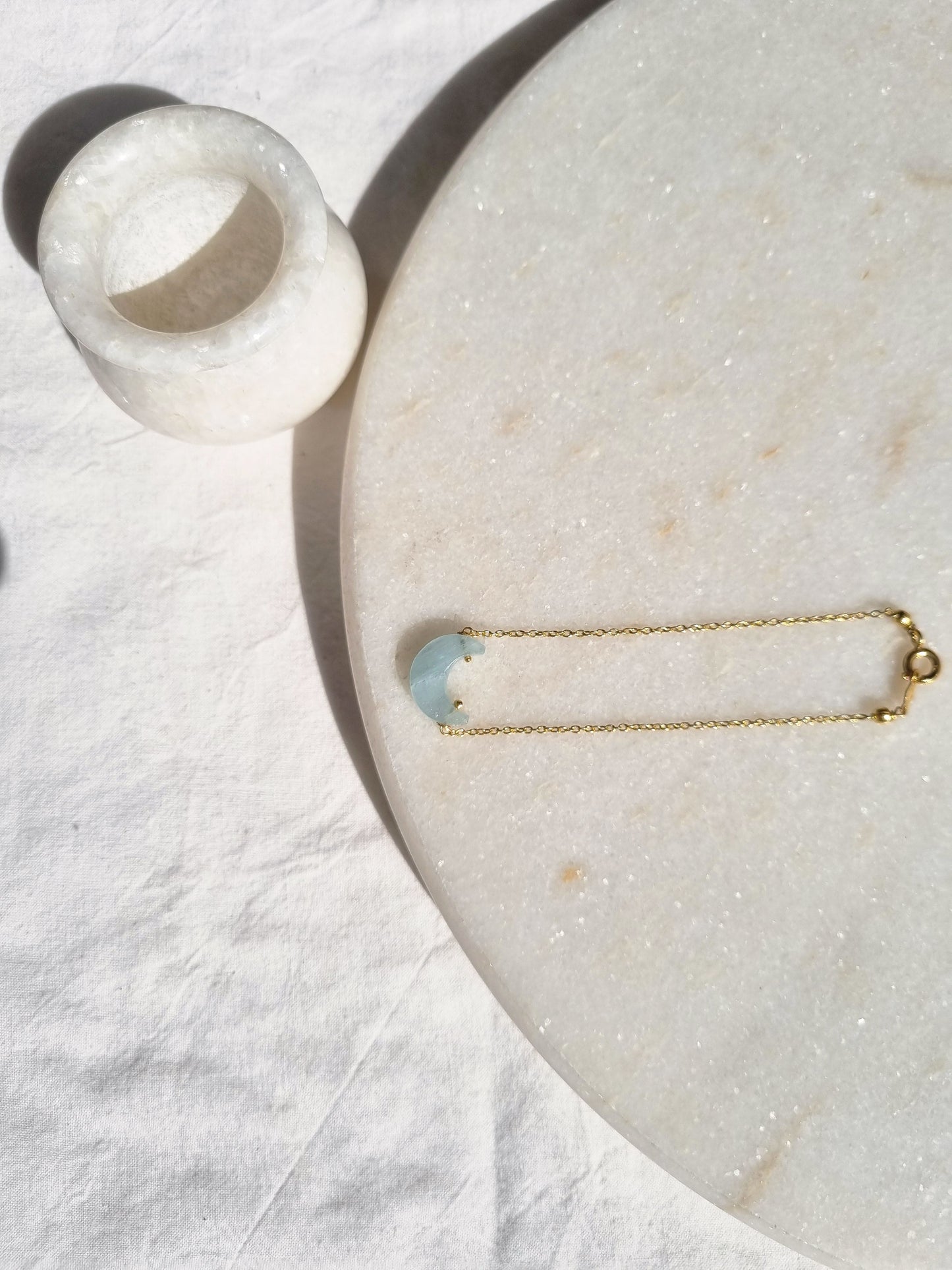 adhvaya - Aquamarine Luna Bracelet