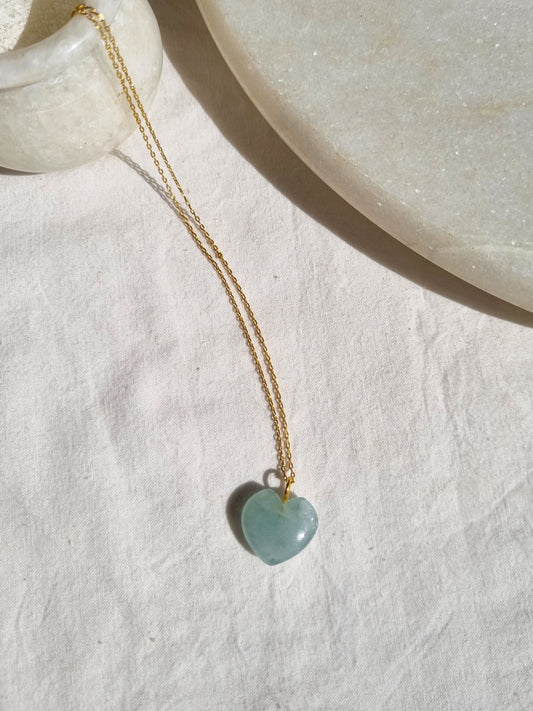 adya - Aquamarine Heart Pendant