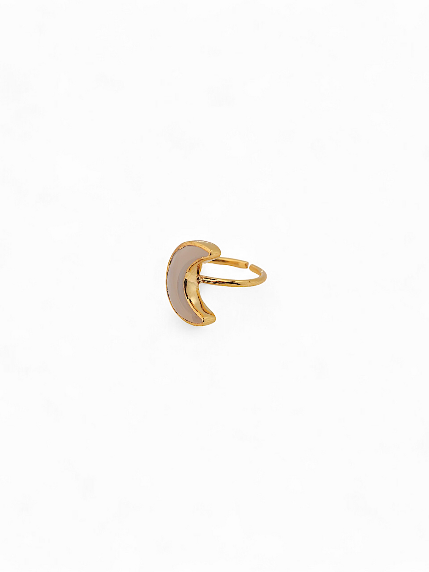chandra - Peach Moonstone Luna Ring