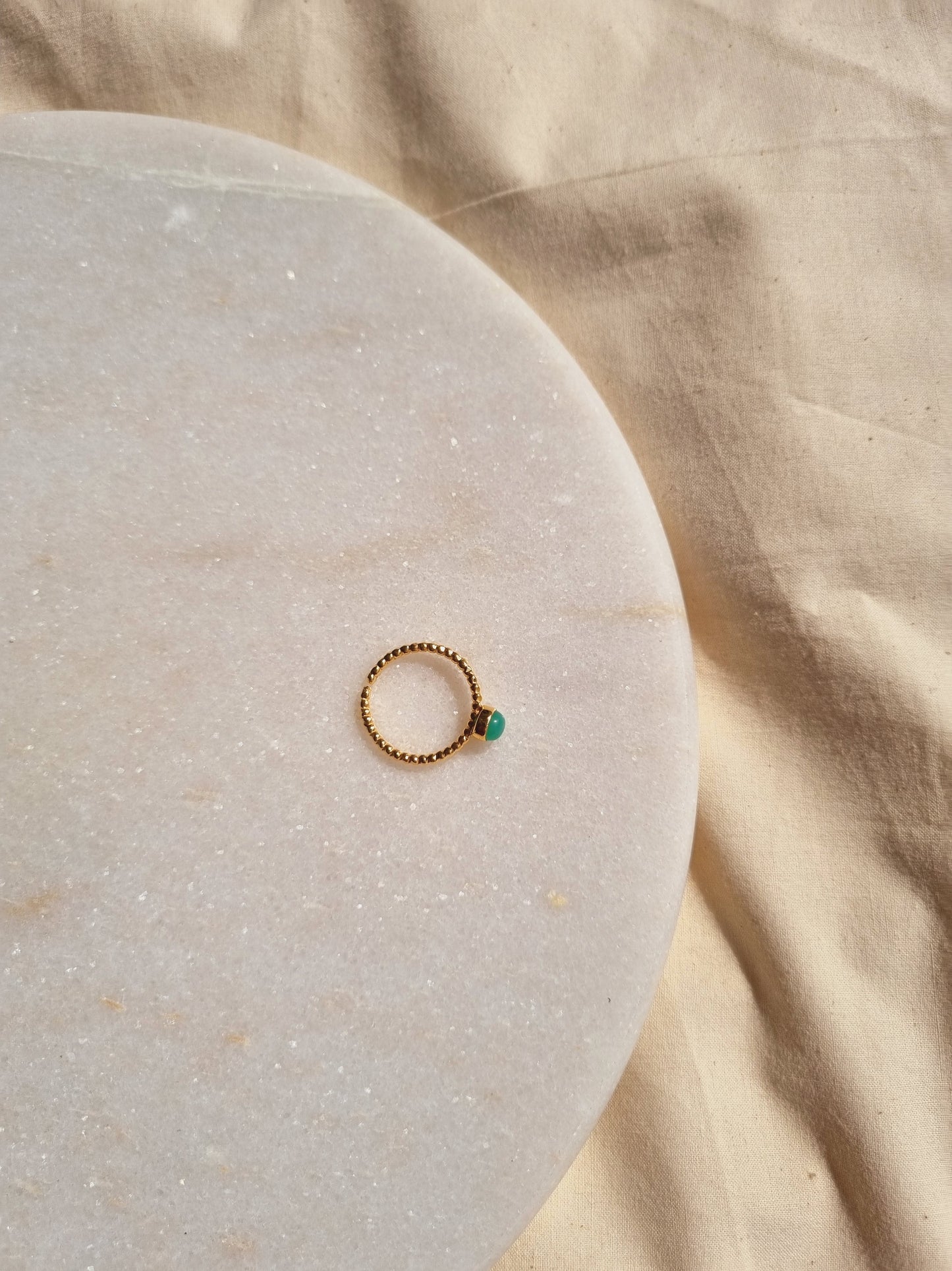 sukra - Chrysoprase Venus Ring