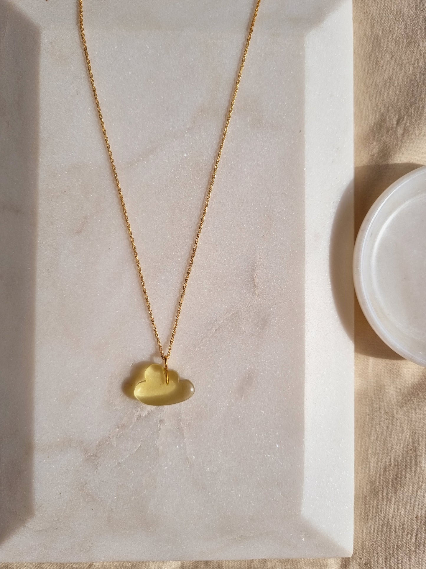 megh - Lemon Quartz Cloud Pendant