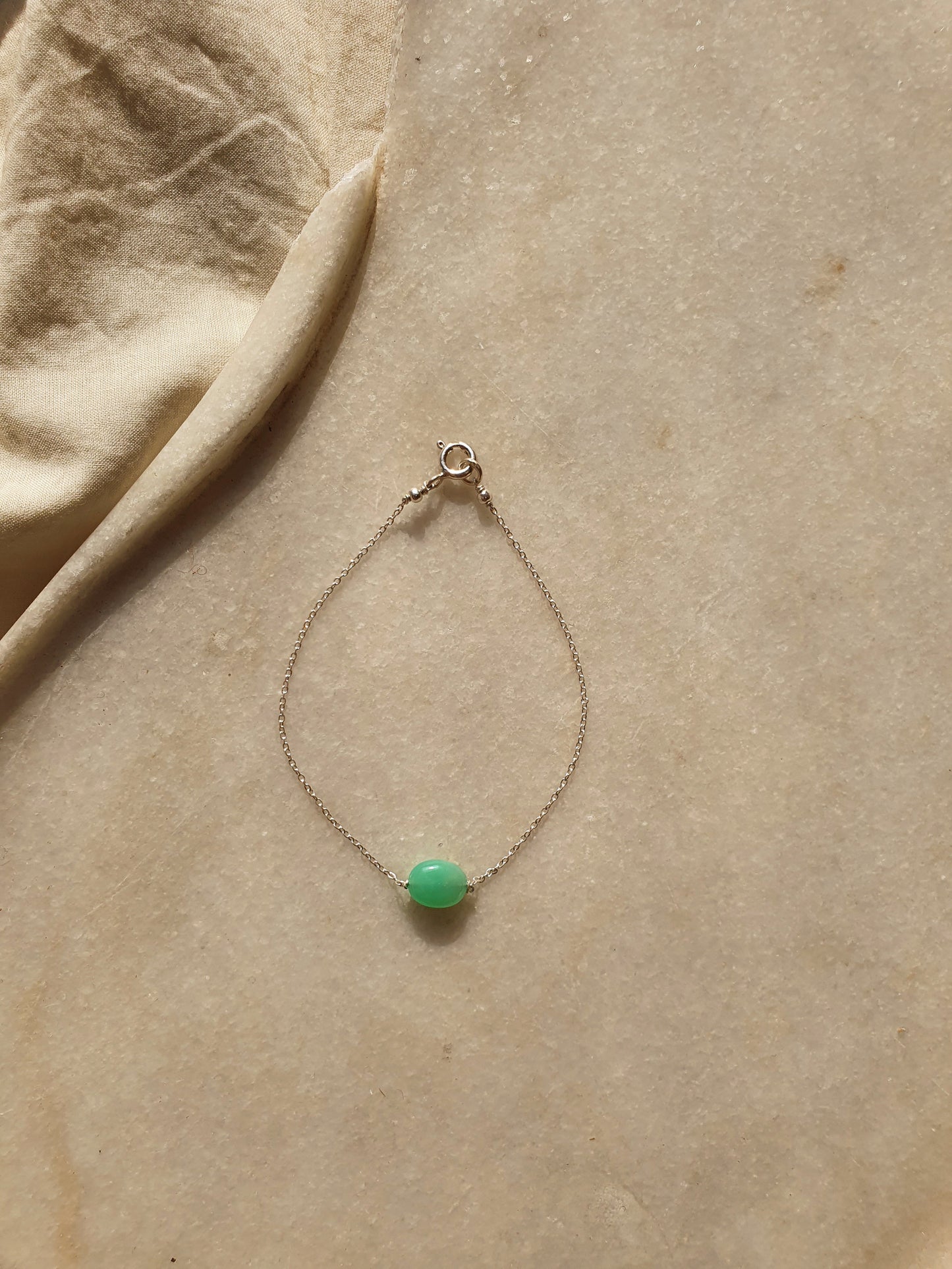 kesya - Chrysoprase Oval Bracelet